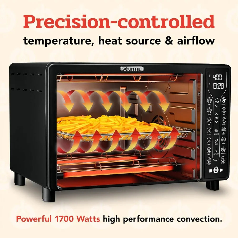 XMSJ Toaster Oven Air Fryer Combo With 17 Presets Digital