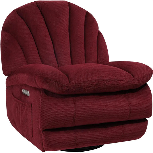Dual Motor Power Swivel Rocker Recliner Chair With Adjustable Backrest