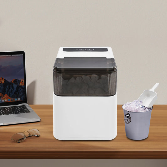 Bymaocar Countertop Ice Maker For Home Use Compact Stainless Steel