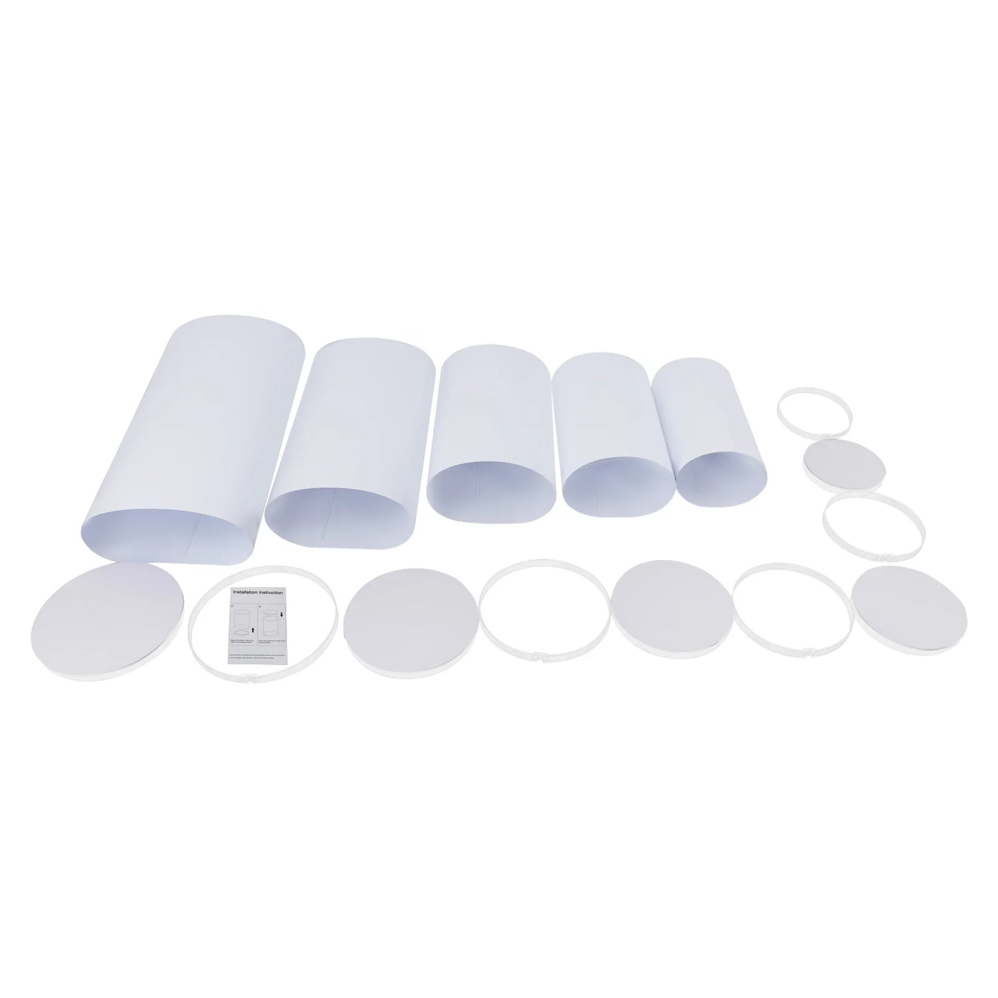 Bymaocar Round Cylinder Dessert Cake Stands 5 Pack PVC